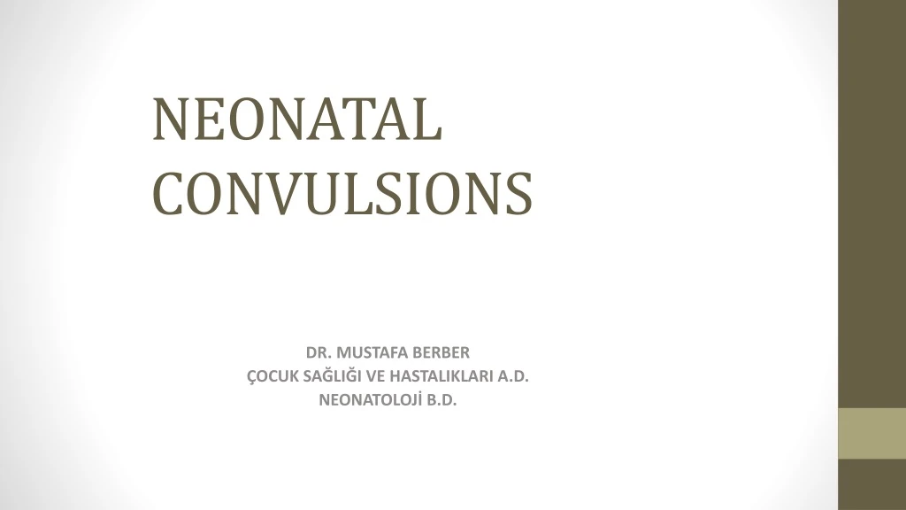 neonatal convulsions