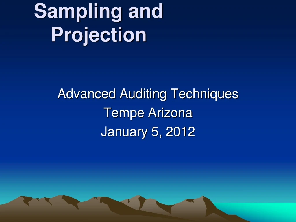sampling and projection