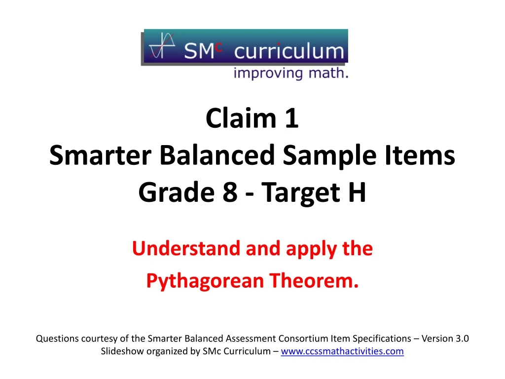 claim 1 smarter balanced sample items grade 8 target h