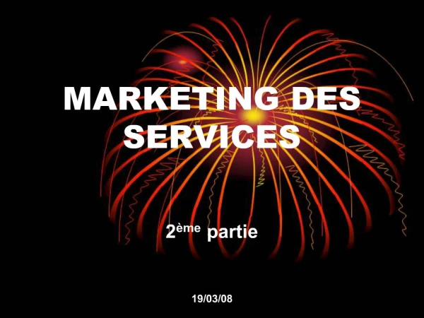 MARKETING DES SERVICES