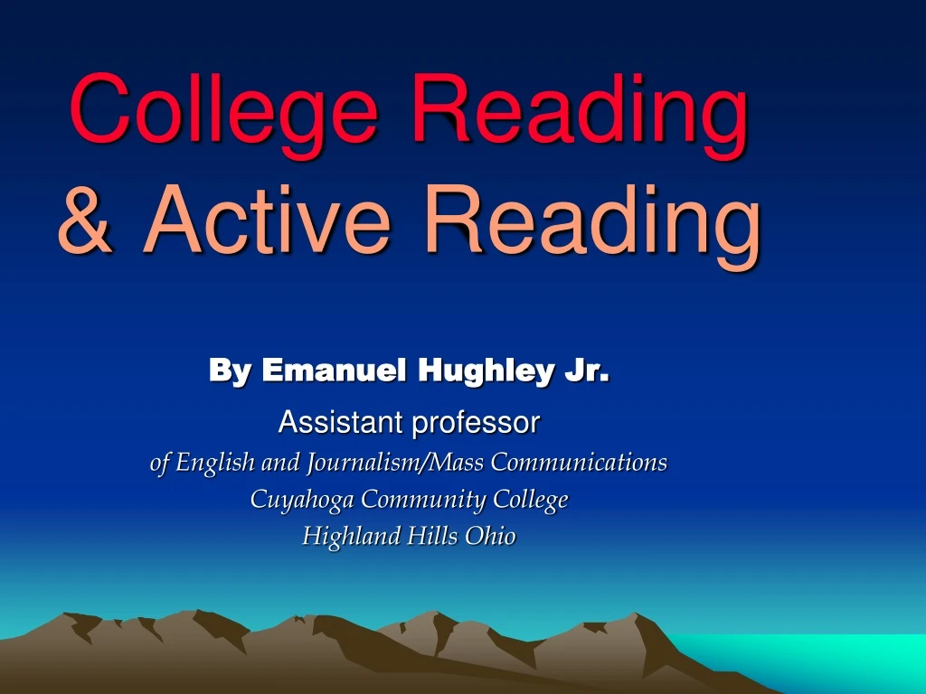 college reading active reading