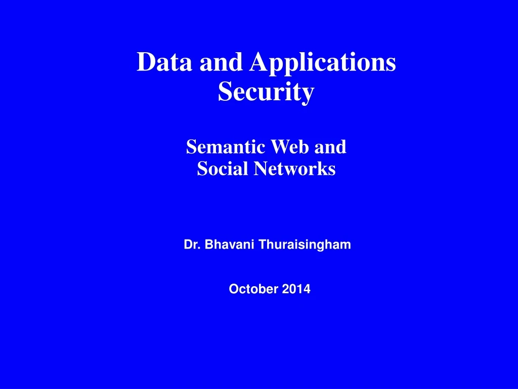data and applications security semantic