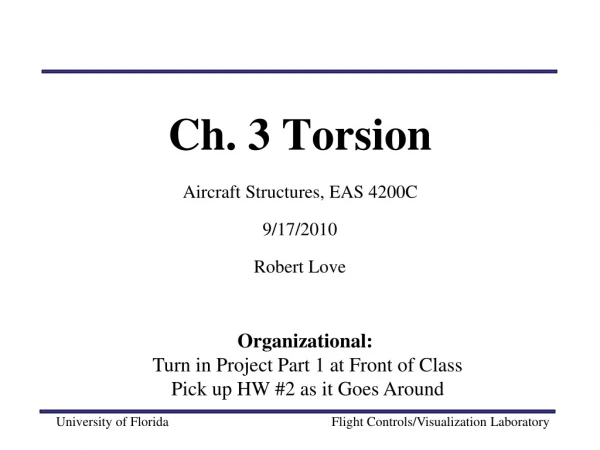 Ch. 3 Torsion