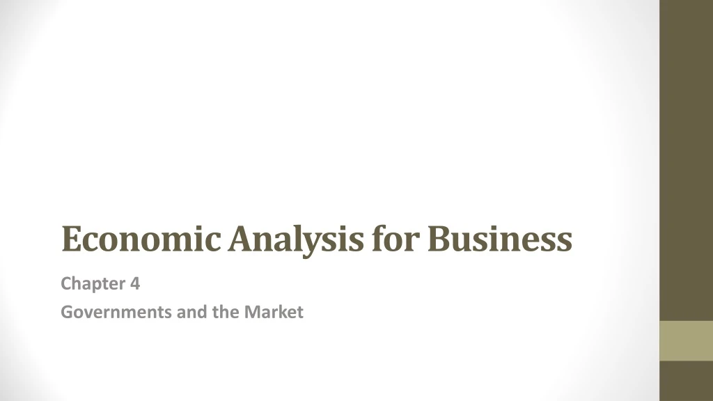 economic analysis for business