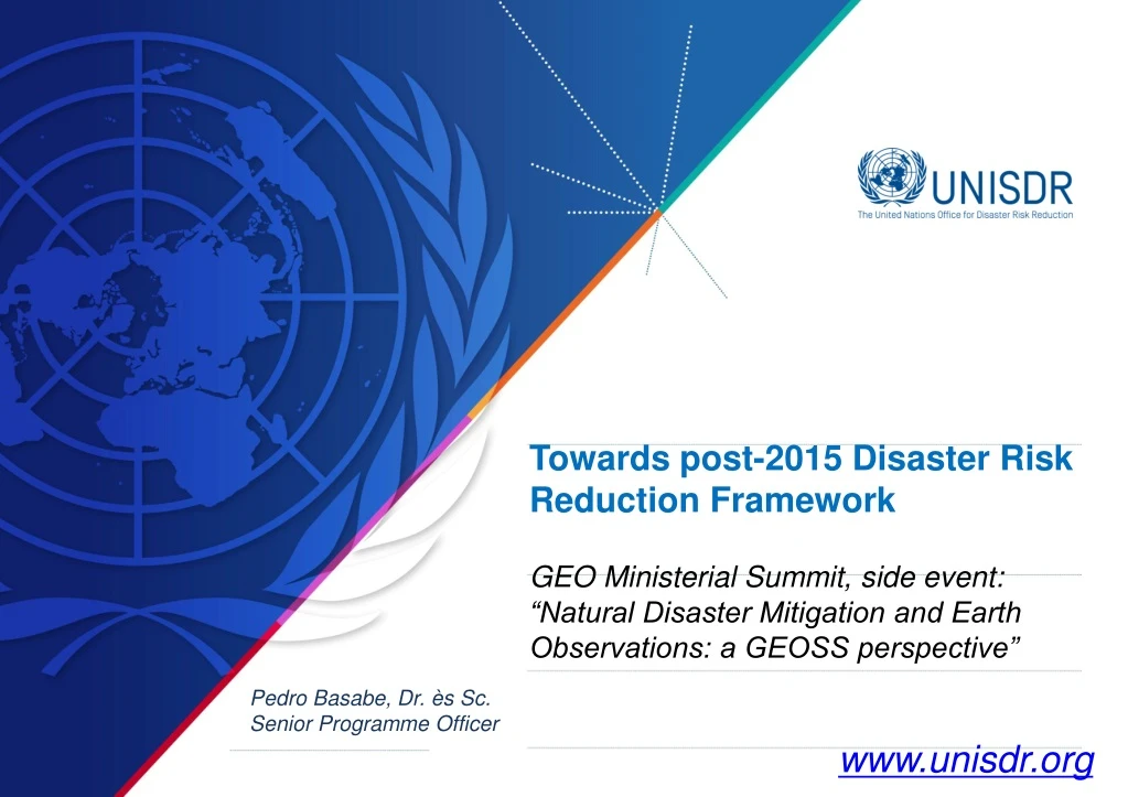 towards post 2015 disaster risk reduction