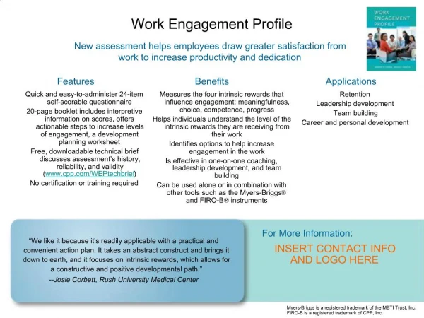 Work Engagement Profile