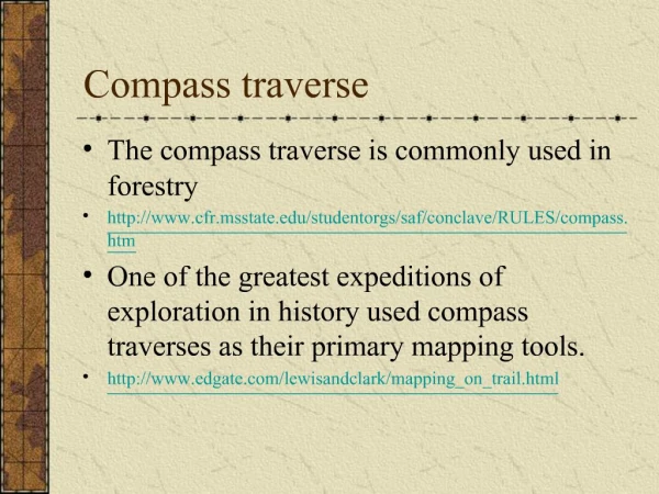 Compass traverse