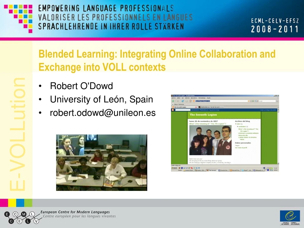 blended learning integrating online collaboration and exchange into voll contexts