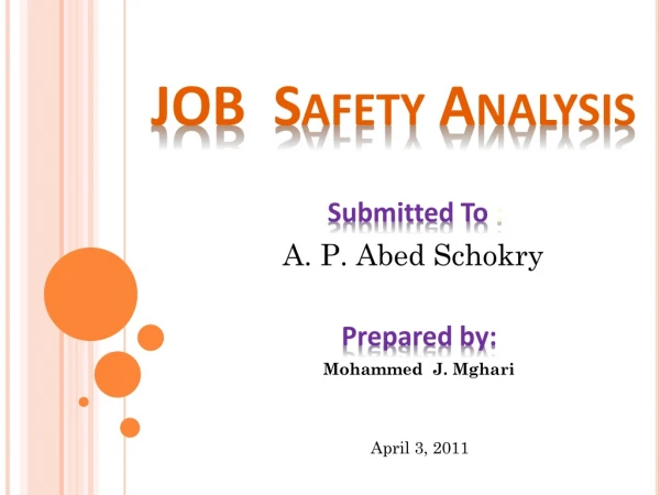 JOB Safety Analysis