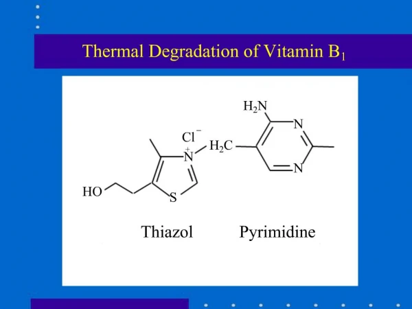 Thermal Degradation of Vitamin B1