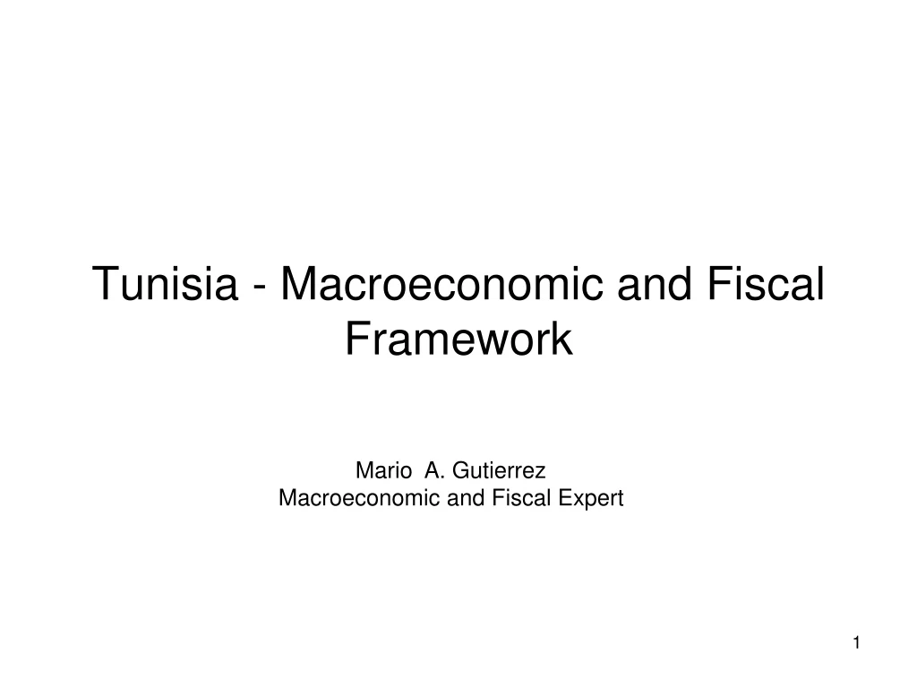 tunisia macroeconomic and fiscal framework