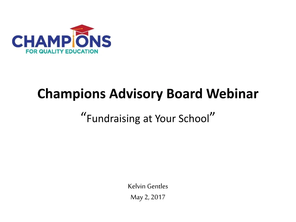 champions advisory board webinar fundraising