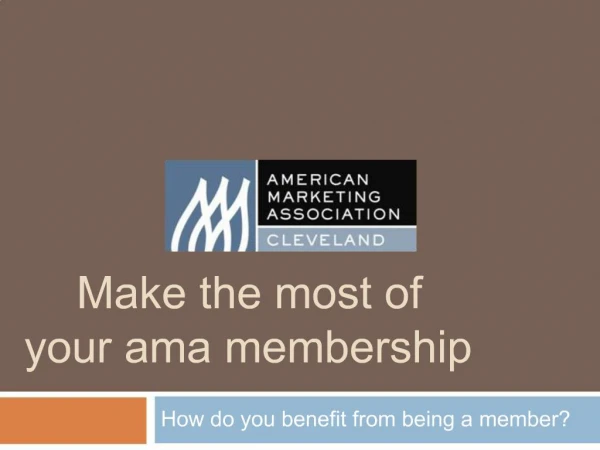 Make the most of your ama membership