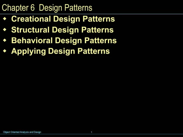 Chapter 6 Design Patterns