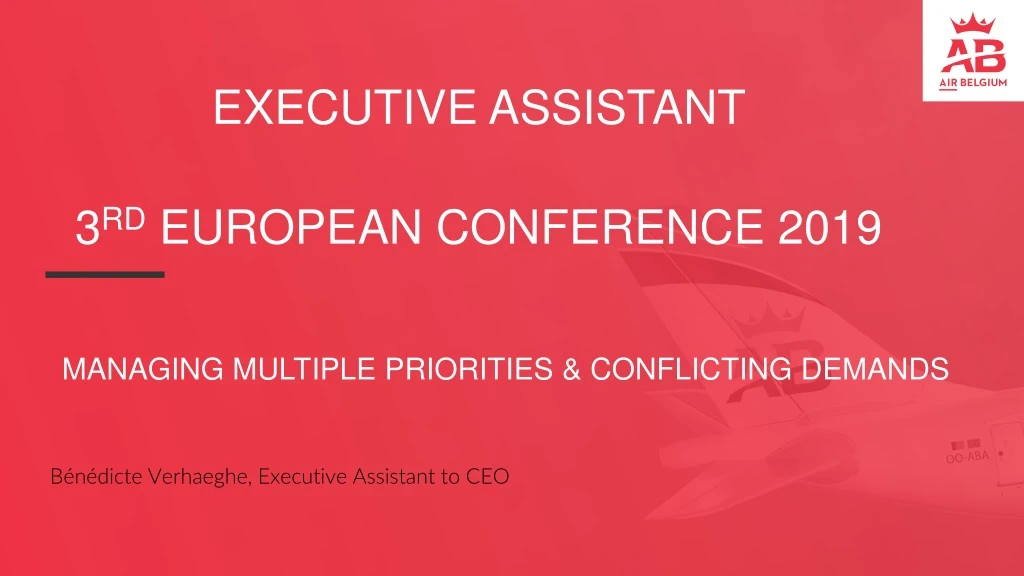 executive assistant 3 rd european conference 2019