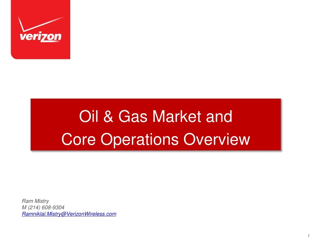 oil gas market and core operations overview