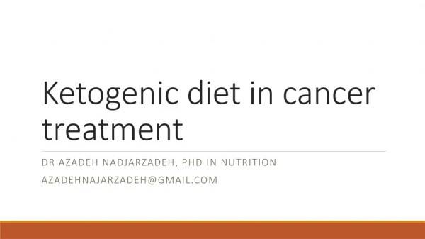 Ketogenic diet in cancer treatment