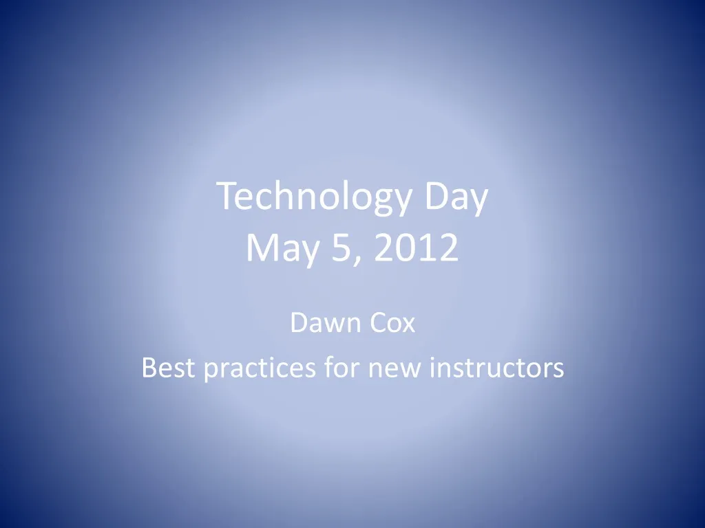 technology day may 5 2012