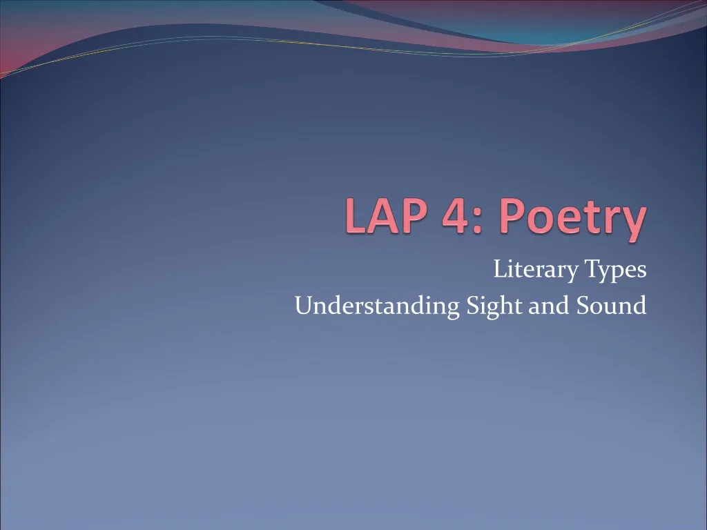 lap 4 poetry