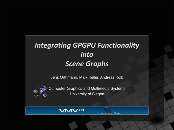 Integrating GPGPU Functionality into Scene Graphs