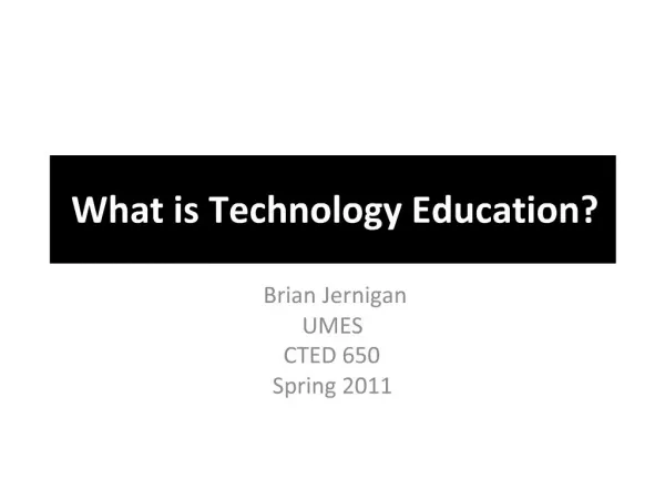 What is Technology Education