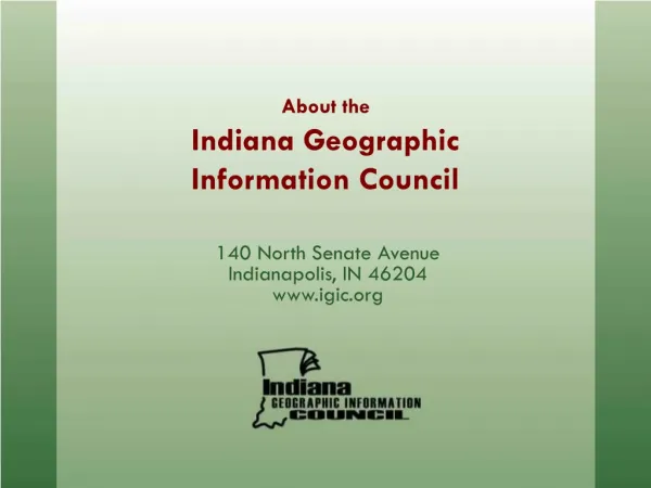 About the Indiana Geographic Information Council