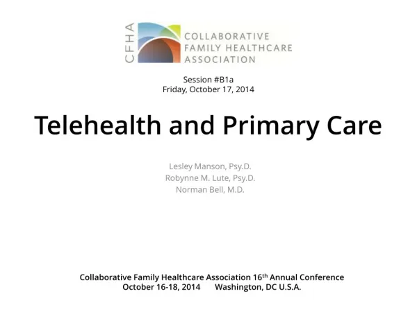 Telehealth and Primary Care