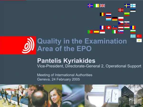 Quality in the Examination Area of the EPO