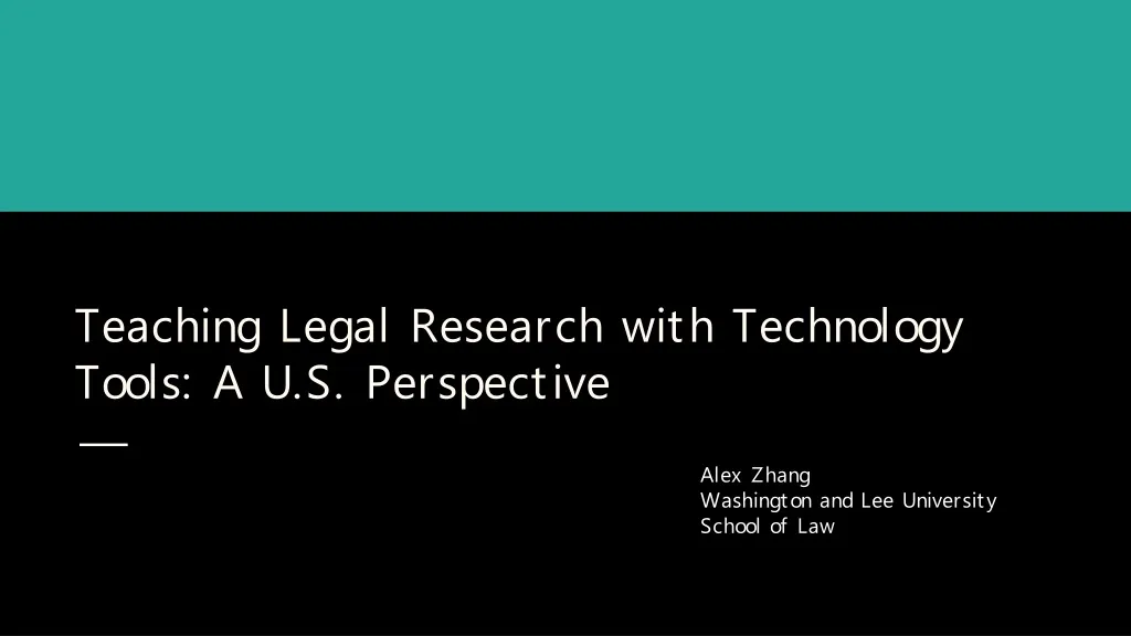 teaching legal research with technology tools a u s perspective