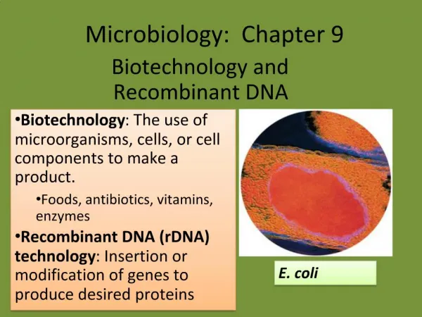 Microbiology: Chapter 9