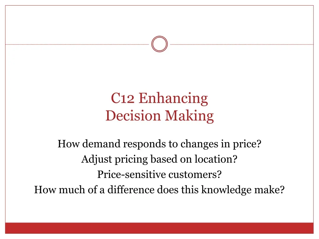 c12 enhancing decision making