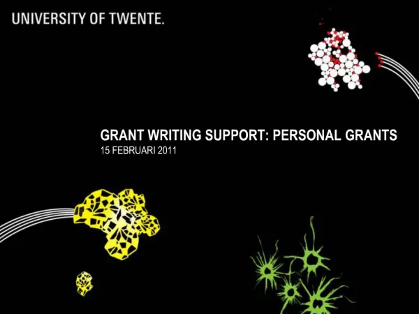 GRANT WRITING SUPPORT: PERSONAL GRANTS