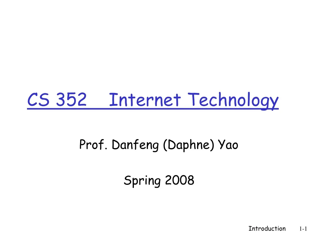 cs 352 internet technology