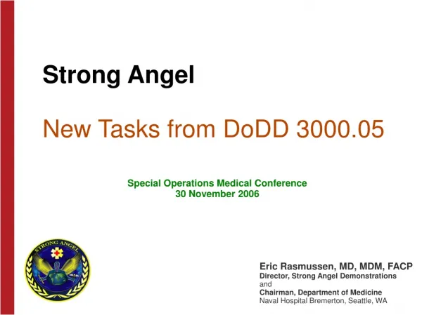 Strong Angel New Tasks from DoDD 3000.05