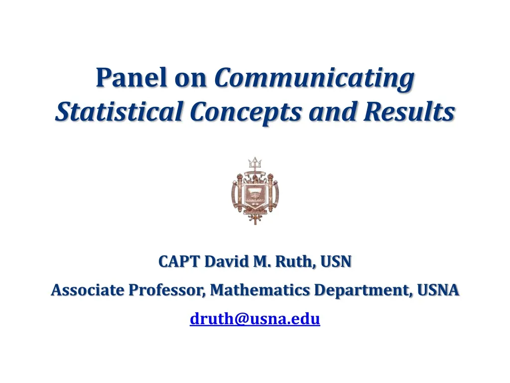 panel on communicating statistical concepts and results