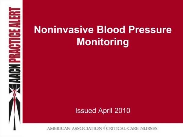 Noninvasive Blood Pressure Monitoring