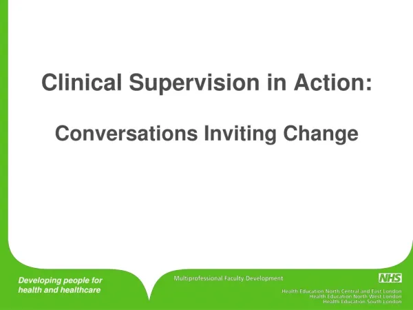 Clinical Supervision in Action: Conversations Inviting Change