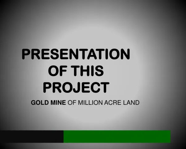 PRESENTATION OF THIS PROJECT
