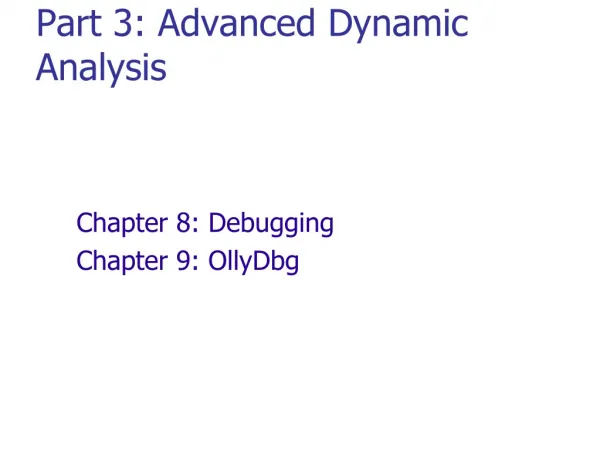 Part 3: Advanced Dynamic Analysis