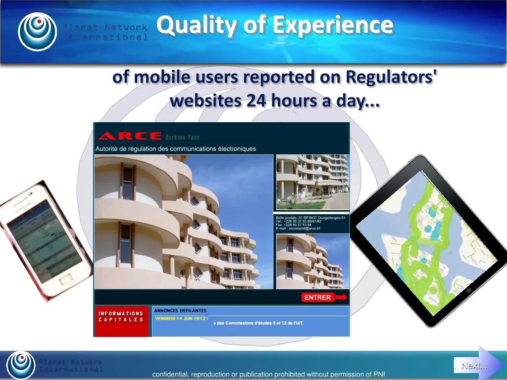 quality of experience of mobile users reported