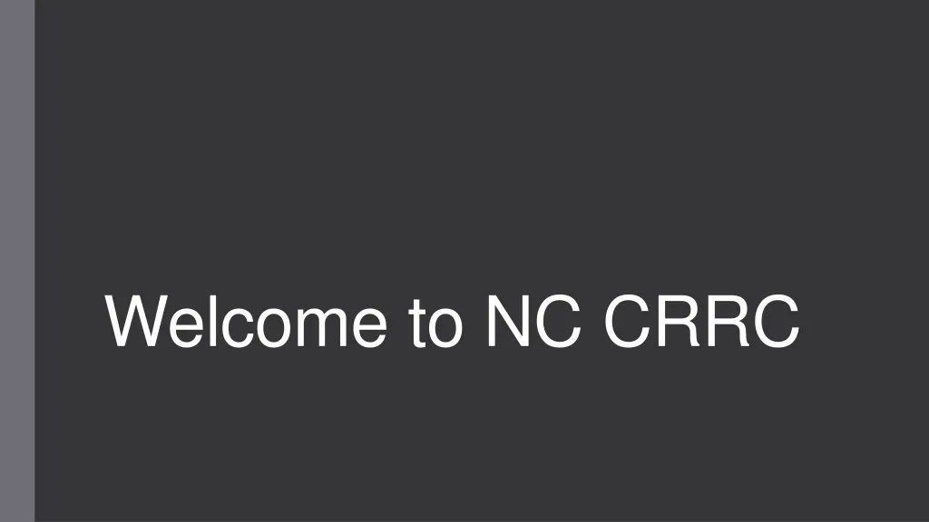 welcome to nc crrc