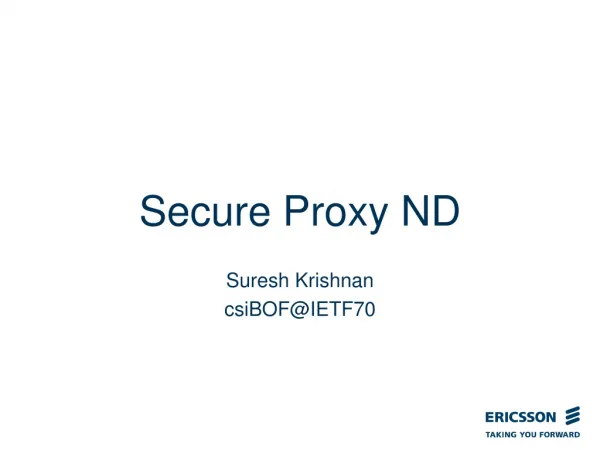 Secure Proxy ND