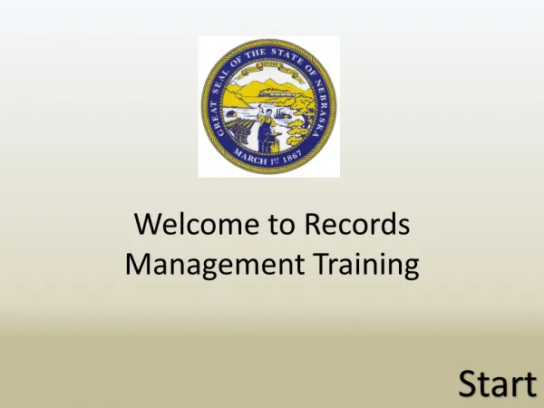Welcome to Records Management Training