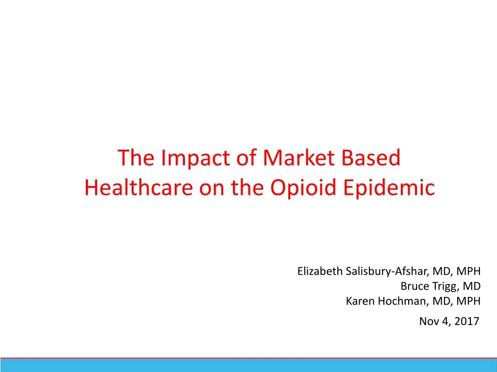 the impact of market based healthcare