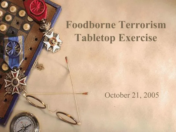 Foodborne Terrorism Tabletop Exercise