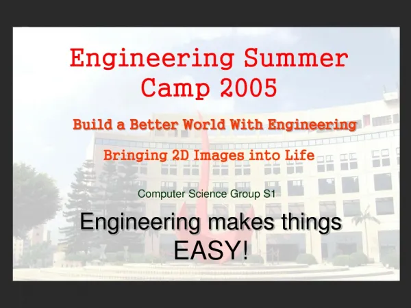 Engineering Summer Camp 2005