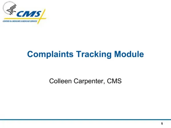 Complaints Tracking Module