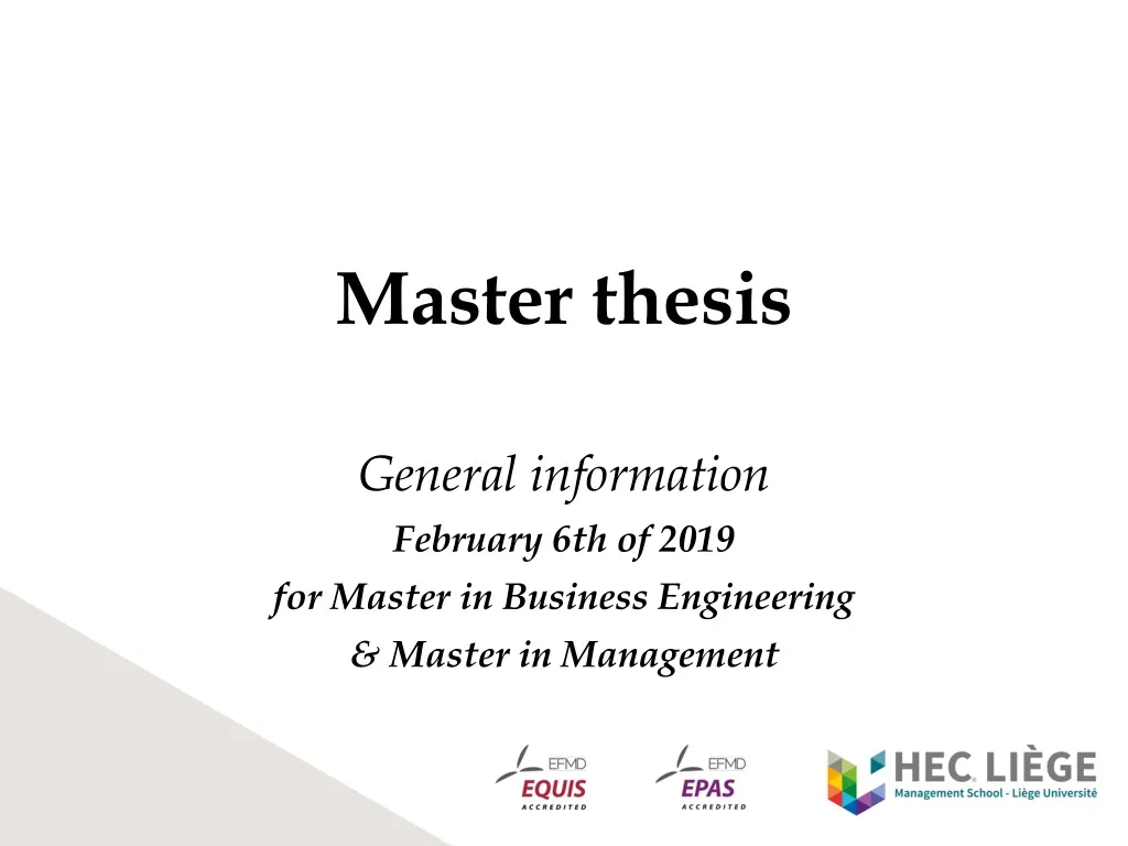 master thesis