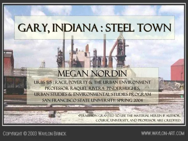 Gary, Indiana : Steel town
