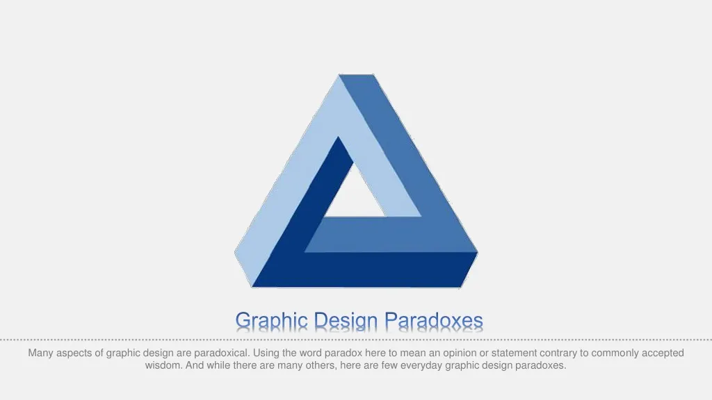 graphic design paradoxes